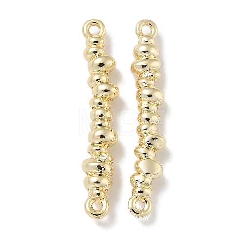 Brass Chip Beaded Connector Charms KK-P284-08G-02-1