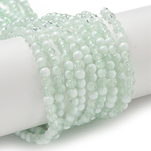 Crackle Glass Beads Strands GLAA-U001-4mm-01-1