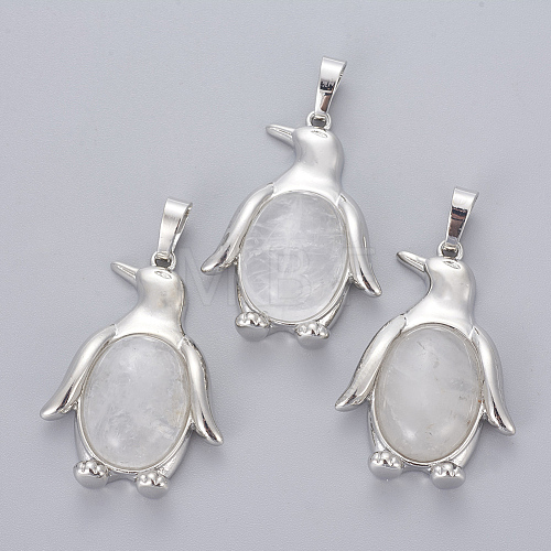 Natural Quartz Crystal Pendants G-L512-A28-1