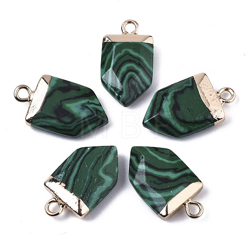 Synthetic Malachite Pointed Pendants G-N326-34G-1