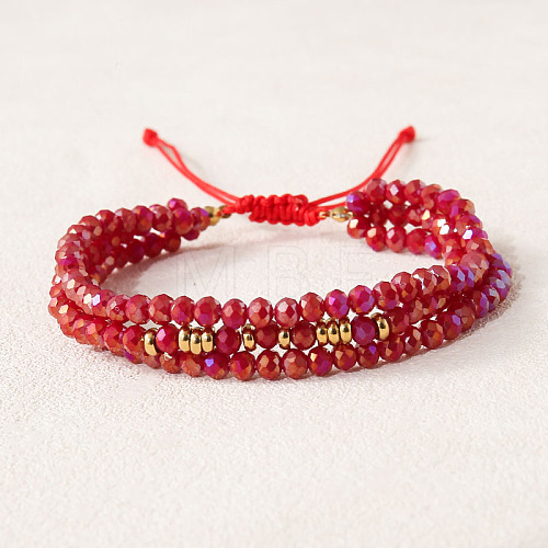 Bohemian Style Glass Beaded Braided Bead Bracelets IT8808-6-1