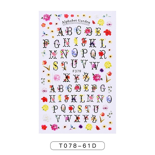 Nail Art Stickers Decals MRMJ-T078-61D-1