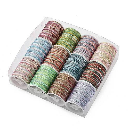 12 Rolls 12 Colors Polyester Cord OCOR-L046-B02-1