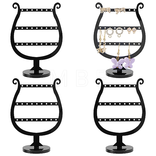 3-Tier Detachable Plastic Earring Display Stands EDIS-WH0012-29-1