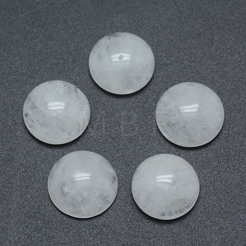 Natural Quartz Crystal Cabochons G-P393-R50-4MM-1