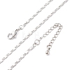 Brass Link Chain Necklaces for Women NJEW-D302-12P-3