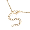 Dyed Natural Malaysia Jade Faceted Rondelle Beaded 304 Stainless Steel Satellite Chain Necklaces for Women NJEW-JN05783-6