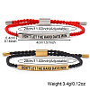 2Pcs DON'T LET THE HARD DAYS WIN 304 Stainless Steel Charm Motivational Quote Bracelets FG5463-4-3