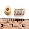 Column Brass Micro Pave Clear Cubic Zirconia Beads KK-S394-05F-3