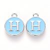 Platinum Plated Alloy Enamel Charms ENAM-S118-04H-P-1