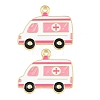 Medical Theme Alloy Enamel Pendants AL-CBA2919-03G-03B-1
