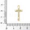 Easter Religion Brass Micro Pave Cubic Zirconia Connector Charms KK-T085-18H-G-3