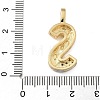 Brass Micro Pave Cubic Zirconia Pendants KK-B126-02G-S-3