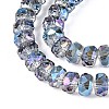Electroplate Transparent Glass Beads Strands EGLA-N022-04A-D06-3