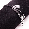 Two Tone Peace Symbol & Quote Charm Bracelets FS-WGFBFF4-02-3