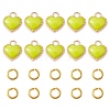 Heart Alloy Enamel Charms ENAM-YW0002-85B-1