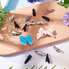 40Pcs 2 Colors Iron Alligator Hair Clip Findings PHAR-TADJ0001-12-5