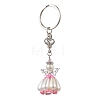 Acrylic Imitation Pearl Keychain KEYC-MZ00030-3