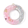 Resin Pendants RESI-B029-01P-O-1