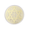 Flat Round Natural Selenite Slice Coasters DJEW-C015-02I-01-1