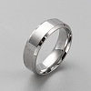 Stainless Steel Simple Plain Band Ring for Women RJEW-WH0015-04C-1