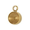 304 Stainless Steel Pendant Cabochon Settings STAS-OY009-06G-1