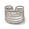 304 Stainless Steel Open Cuff Rings RJEW-Z018-08P-2