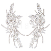 Flower Resin Rhinestone Decorative Corsages for Clothing Accessories PATC-WH0021-064C-1