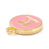 Golden Plated Alloy Enamel Charms ENAM-Q437-14R-2