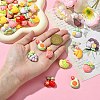 55Pcs 11 Styles Opaque Resin Decoden Flower &  Fruit Cabochons RESI-CJ0004-10-4