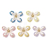 Two Tone Glass Seed Beaded Butterfly Pendants PALLOY-MZ00563-1