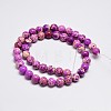 Natural Imperial Jasper Beads Strands G-I122-8mm-07-3