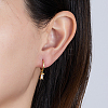 Real 18K Gold Plated 925 Sterling Silver Dangle Hoop Earrings for Women SY2365-8-2