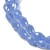 Opaque Solid Color Electroplate Glass Beads Strands EGLA-N013-J8mm-B06-3