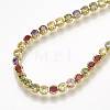 Adjustable Brass Cubic Zirconia(Random Mixed Color) Slider Bracelets BJEW-S141-02-3