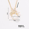 Fashionable Brass Clear Cubic Zirconia Pendant Cable Chain Necklaces for Women FN2830-3-1