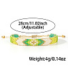 Adjustable Glass Seed Bead Braided Bead Bracelets for Women AP3719-4-2
