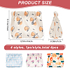 4pcs 4 style Mini Oxford Cloth Waterproof Printed Multipurpose Shrapnel Makeup Bags AJEW-CP0005-39-2