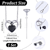 1Pc 304 Stainless Steel Heart Pendant Urn Ashes Necklaces NJEW-CN0001-19EBP-2