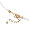 Natural Cultured Freshwater Pearl Two Sides Polished and Glass Seed Beaded Necklaces NJEW-JN05732-5