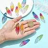 12Pcs 6 Colors Transparent Epoxy Resin Big Pendants RESI-FS0002-44-4