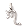 925 Sterling Silver Micro Pave Clear Cubic Zirconia Pendants STER-H117-01P-08-1
