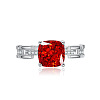 Brass with Cubic Zirconia Cuff Open Rings FS-WGDB07C-05-1