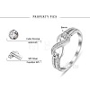 Brass & Clear Cubic Zirconia Finger Rings for Women FS-WGA713C-01-4