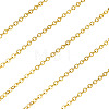 Brass Coated Iron Flat Cable Chains CH-TAC0007-01G-3