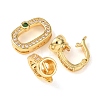 Brass Micro Pave Cubic Zirconia Fold Over Clasps KK-D259-07G-2