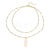 Bullet Natural Rose Quartz Pendant Necklace for Girl Women NJEW-JN03670-01-2