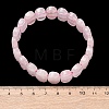Natural Rose Quartz Faceted Beaded Stretch Bracelets for Women BJEW-K251-07R-5