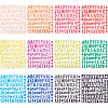 12 Sheets 12 Colors PVC Self-adhesive Label Stickers DIY-CP0008-51-1