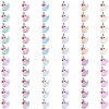 60Pcs 12 Colors Transparent Resin Pendants RESI-SZ0003-37-1